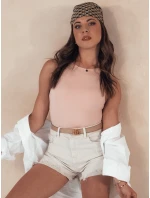 Dámske džínsové šortky POPGLAM light beige FashionStreet SY0384 Dámske džínsové šortky POPGLAM light beige FashionStreet SY0384