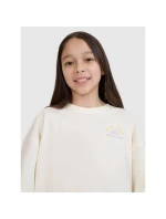 Dievčenský oversize crop top s potlačou 4F 4FJWSS25TTSHF1868-11S