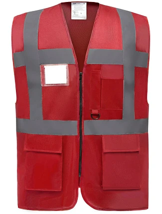 Yoko HVW 801 Hi-Vis multifunkčná vesta 79.W801 červená Yoko HVW 801 Hi-Vis multifunkčná vesta 79.W801 červená