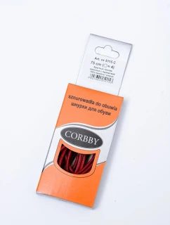 Corbby Czerwone Woskowane Cienkie Sznurowadła