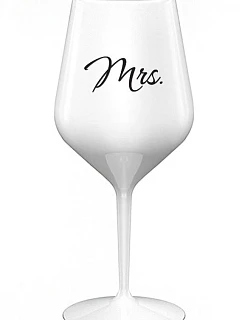 MRS. - biely nerozbitný pohár na víno 470 ml