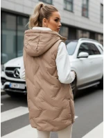 Dámska prešívaná vesta s kapucňou FashionStreet TY5107 Dámska prešívaná vesta s kapucňou FashionStreet TY5107