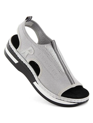 Pohodlné sandále Rieker W RKR686 metalic Pohodlné sandále Rieker W RKR686 metalic