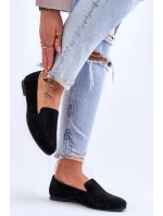 Semišové pohodlné mokasíny Black Giovana