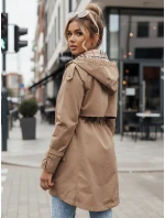Dámska prechodná bunda parka MOZA tmavo béžová FashionStreet TY4284