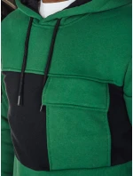 Pánska tmavozelená mikina FashionStreet BX5910 Pánska tmavozelená mikina FashionStreet BX5910