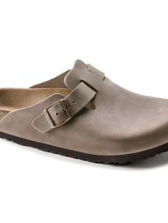 Dámske/pánske žabky Birkenstock Boston Tabacco Brown z naolejovanej kože Narrow Narrow (0960813)
