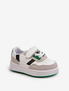 Klasická detská športová obuv White-Green Marlin