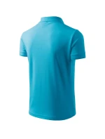 Pánska polokošeľa Pique tyrkysová