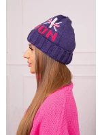 Dámska čiapka London K385 tmavo fialová