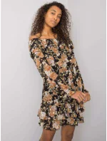 Šaty DHJ SK 15015 2.73P čierna a béžová