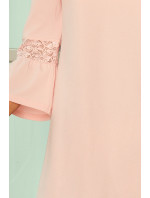 Šaty s ozdobnými rukávmi Numoco MARGARET - ružové