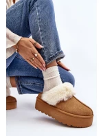 Kapcie Śniegowce Damskie Na Grubej Podeszwie Camel Starlyn