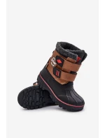 Śniegowce Dziecięce Na Rzepy Lee Cooper LCJ-24-44-2864K Camel