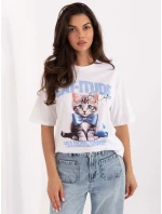 Tričko D12083AI02799A bielo-modré