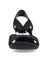 Pohodlné čierne sandále Rieker W RKR679 Pohodlné čierne sandále Rieker W RKR679