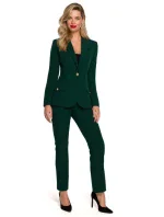 K141 Bunda s dvojitým vreckom a chlopňou - fľaškovo zelená