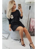 Šaty s flitrovým vreckom čierne Šaty s flitrovým vreckom čierne