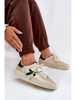 Niskie Buty Sportowe Damskie Złote Zelevelis