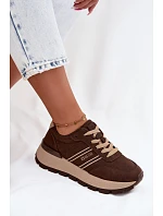 Dámske tenisky na platforme Big Star UU274040 Chocolate Dámske tenisky na platforme Big Star UU274040 Chocolate
