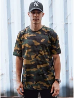 Pánske khaki maskáčové tričko FashionStreet RX5594