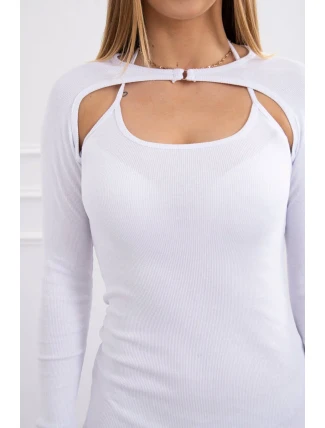 Pruhované vypasované šaty biele Pruhované vypasované šaty biele