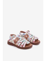 Sandałki Dziecięce Dziewczęce Z Eko Skóry Owoce Multikolor Mariana