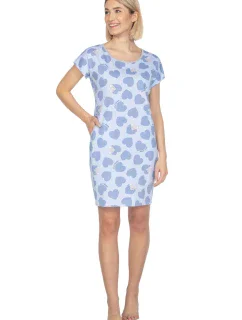 Dámska nočná košeľa 122 svetlo modrá - REGINA