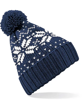 Beechfield B 456 Čiapka Fair Isle Snowstar® 53.0456 francúzska námornícka modrá/biela Beechfield B 456 Čiapka Fair Isle Snowstar® 53.0456 francúzska námornícka modrá/biela