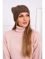 Fleecová čiapka Waleria K307 cappuccino