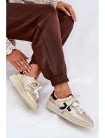 Niskie Buty Sportowe Damskie Złote Zelevelis