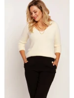 Dámsky sveter SWE 249 biely - MKM