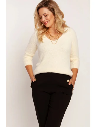 Dámsky sveter SWE 249 biely - MKM