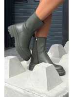 Dámske členkové topánky na platforme ML245 Khaki tmavozelená - Diamantique Dámske členkové topánky na platforme ML245 Khaki tmavozelená - Diamantique