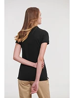 Russell Athletic 566F Dámske elastické polo tričko z piké 10.566F biele Russell Athletic 566F Dámske elastické polo tričko z piké 10.566F biele