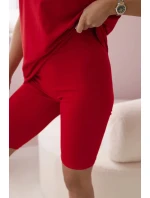 Súprava top+legíny červená