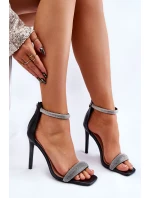 Eleganckie Sandałki Na Szpilce Czarne Patricio