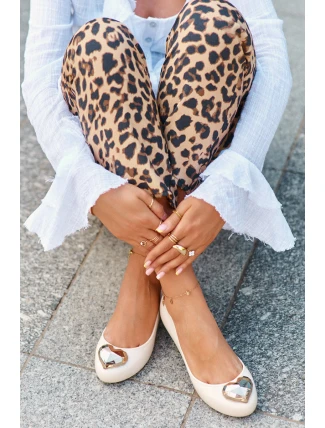 Damskie Pachnące Baleriny Z Sercem ZAXY NN285009 Jasnobeżowe