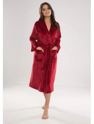 Dlhý dámsky župan s golierom De Lafense 628 Abigail Dlhý dámsky župan s golierom De Lafense 628 Abigail