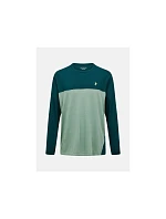 Pánske tričko PEAK PERFORMANCE M Trail Wool-Blend Longsleeve, zelená farba Pánske tričko PEAK PERFORMANCE M Trail Wool-Blend Longsleeve, zelená farba