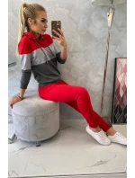 Farebná pruhovaná sada červená+sivá Farebná pruhovaná sada červená+sivá