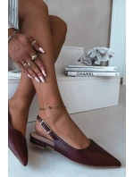 Baleríny Ze Zlatou Sponou Bordové Iverelle