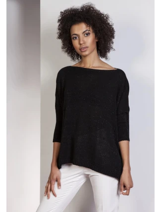Dámsky sveter Swe114 čierny - Lanti