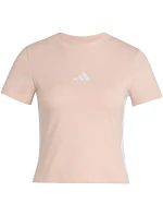 Dámske tričko adidas Essentials 3-Stripes Slim Baby v pastelovo ružovej farbe KD2343 Dámske tričko adidas Essentials 3-Stripes Slim Baby v pastelovo ružovej farbe KD2343