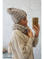 Dámska fleecová súprava Merry K202 hnedá+ecru