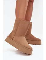 Damskie Śniegowce Ocieplone Futerkiem Camel Abrams Damskie Śniegowce Ocieplone Futerkiem Camel Abrams