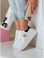 Dámske tenisky na platforme KITNOT bielo-čierne FashionStreet ZY0922