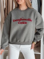 Dámska nadrozmerná mikina s potlačou COOKIES tmavo sivá FashionStreet BY1443 Dámska nadrozmerná mikina s potlačou COOKIES tmavo sivá FashionStreet BY1443