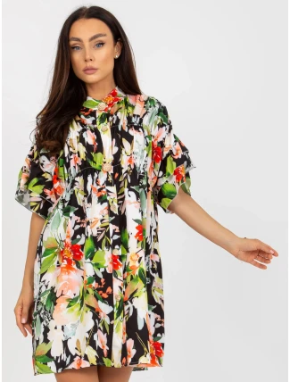 Šaty DHJ SK 6871 2.91P čierno-zelené