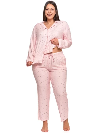 Dámske pyžamo PDD6800-002 ružové - Moraj
